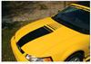 1999-03 Mustang Solid Hood Stripe Kit with Fader Decal - Flat Hood